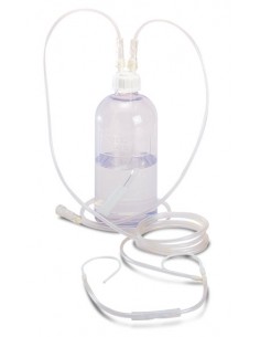 Kit completo per ossigenoterapia, gorgogliatore con occhiali