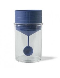 Contenitore pic sterile trasparente per analisi coprologiche+ cucchiaino specimen tappo a vite etichetta autoadesiva
