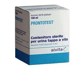 Contenitore urine alvita prontotest tappo a vite