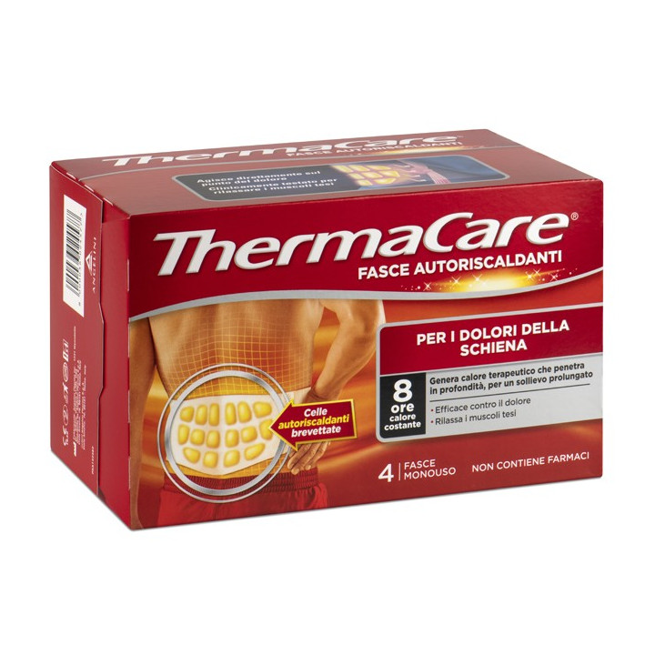 Fascia autoriscaldante a calore terapeutico thermacare schiena 4 pezzi