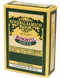 Rinostil gocce nasali flacone 30ml olio rinobalsamico per laprotezione della mucosa nasale e la pulizia delle fosse nasali