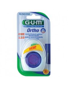 Gum ortho floss filo spugnoso 50 pezzi