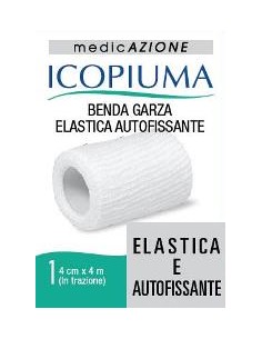 Benda garza elastica icopiuma autofissante cm 4 x 4 mt