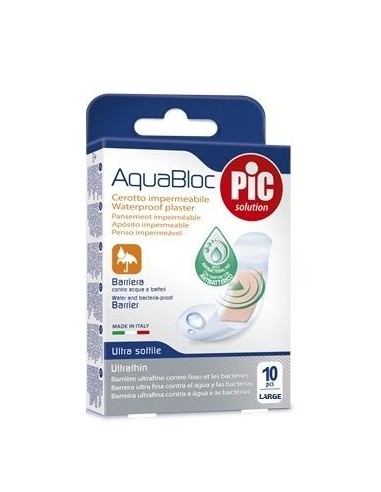 Cerotto pic aquabloc 25x72mm antibatterico 10 pezzi
