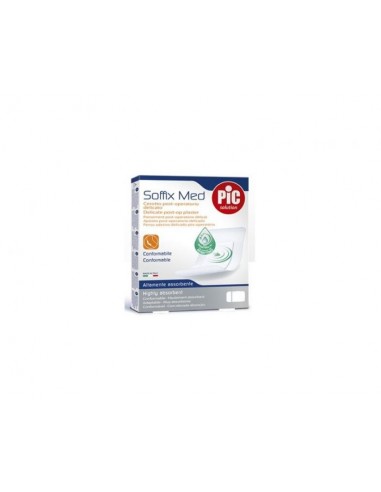 Cerotto pic soffix med in tnt con tampone centrale assorbente sterile monouso 30x10 cm sterili antibatterico 3 pezzi