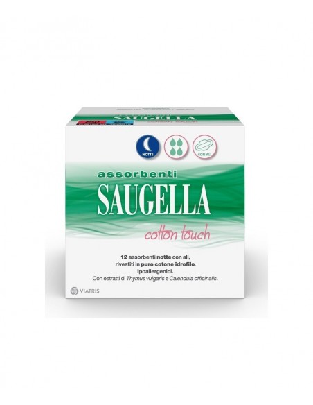 Saugella cotton touch assorbenti notte 12 pezzi taglio prezzo