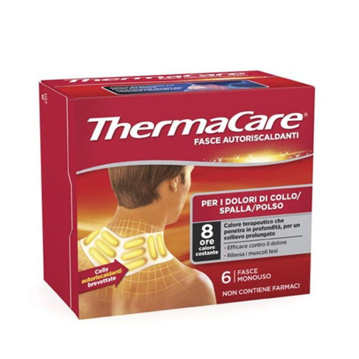Fasce autoriscaldanti a calore terapeutico thermacare collo/spalla/polso 6 pezzi