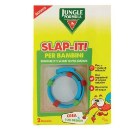 Jungle formula slap-it braccialetto anti-zanzare per bambini+ 2 ricariche
