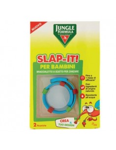 Jungle formula slap-it braccialetto anti-zanzare per bambini+ 2 ricariche