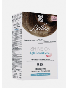 Shine on high sensitivity plus biondo scuro 6,00 rivelatore in crema 75 ml + crema colorante 50 ml