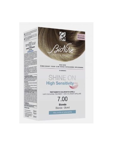 Shine on high sensitivity plus biondo 7,00 rivelatore in crema 75 ml + crema colorante 50 ml