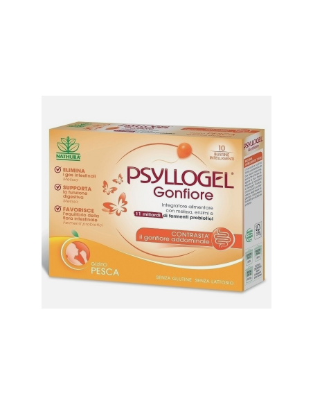 Psyllogel gonfiore pesca 10 bustine
