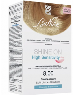 Shine on high sensitivity plus biondo chiaro 8,00 rivelatore in crema 75 ml + crema colorante 50 ml