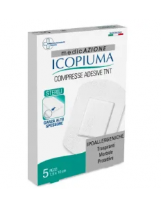 ICOPIUMA COMPRESSE ADESIVE STERILI IN TNT 10X7,5CM 5PEZZI