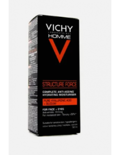 VICHY HOMME STRUCTURE FORCE ANTI-AGING HYDRATING PELLE SENSIBILE 50ML