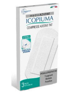 Compresse adesive tessuto non tessuto 10 x 20 cm 3 pezzi