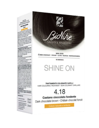 Shine on castano cioccolato fondente 4,18 flacone 75 ml + tubo 50 ml