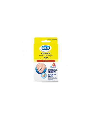 Scholl cerotti calli duri 4 cer+4 disc