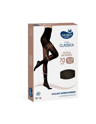 Sauber 70 Collant Classico Maglia Liscia Nero 4