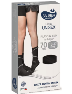 Sauber Pharma Unisex Qskin Calza Corta 70 Blu Small