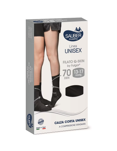 Sauber Pharma Unisex Qskin Calza Corta 70 Blu Medium