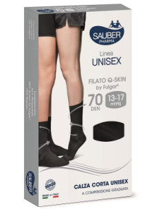 Sauber Pharma Unisex Qskin Calza Corta 70 Nero Extra Large