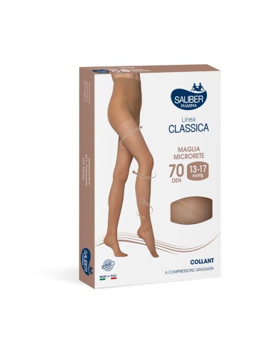 Collant Linea Classica 70D Maglia Liscia 3 Nero Sauber