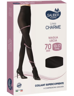 Sauber Charme Collant Supercoprente 70 Denari Nero 3
