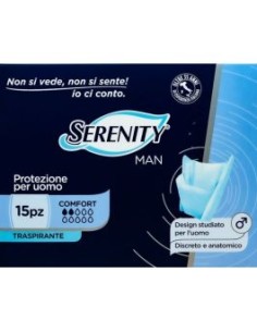Pannolino serenity light man comfort con adesivo o altro fissaggio 15 pezzi