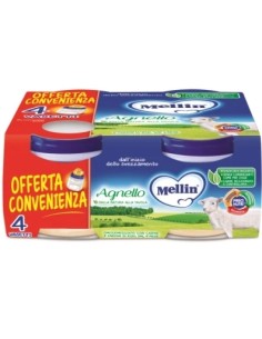 Mellin omogeneizzato agnello 4 pezzi x 80 g