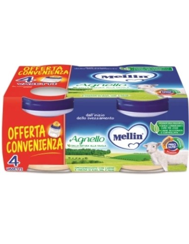 Mellin omogeneizzato agnello 4 pezzi x 80 g