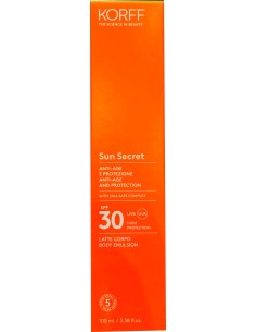 Korff Sun Secret Latte Solare Protettivo/Anti-age Corpo 100ml SPF30