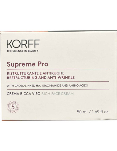 Korff Supreme ristrutturante antirughe crema Ricca viso 50 ml