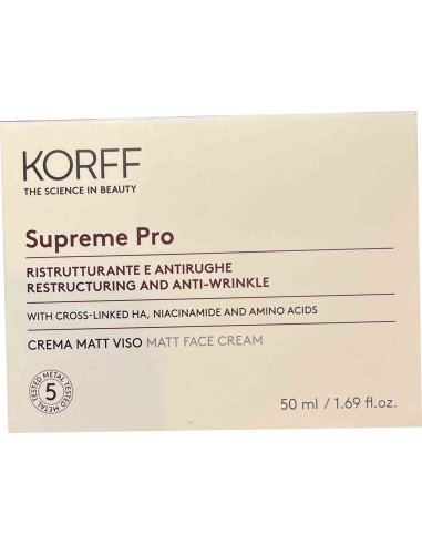Korff Supreme ristrutturante antirughe crema Matt viso 50 ml Korff Supreme ristrutturante antirughe crema Matt viso 50 ml