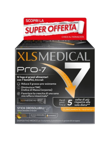 XLS Medical Pro 7 Trattamento bruciagrassi 90 Stick Taglio Prezzo