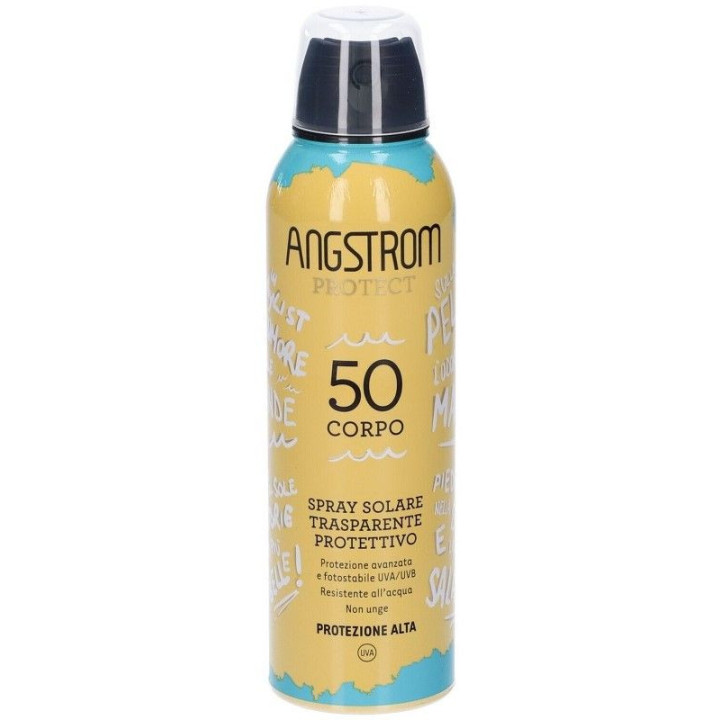 Angstrom protect spf 50+ corpo spray solare trasparente 200ml