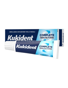 Kukident Complete - Tenuta Forte Crema Adesiva per Dentiere Totali e Parziali sapore Fresco, 47g