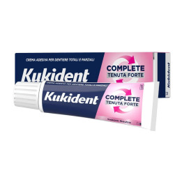 Kukident Complete - Tenuta Forte Crema Adesiva per Dentiere Totali e Parziali gusto Neutro, 70g
