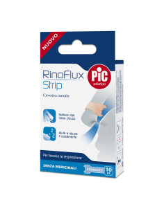 Pic RinoFlux Strip Cerotti Nasali Misura Standard 56x18mm, 30 Pezzi