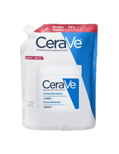 Cerave crema viso e corpo idratante per pelli secche e molto secche ricarica ecologica 454 grammi