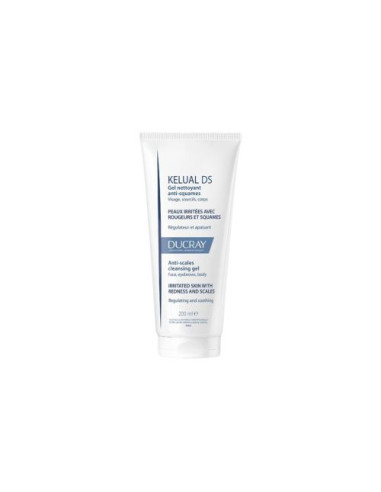 Ducray kelual ds gel moussant detergente viso corpo pelle irritata con rossore e squame 200ml