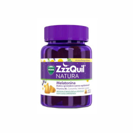 VICKS ZzzQuil NATURA Per Dormire 30 Gommose Mango Banana con Melatonina Camomilla Valeriana Lavanda