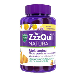 VICKS ZzzQuil NATURA 60 Gommose Mango Banana con Melatonina