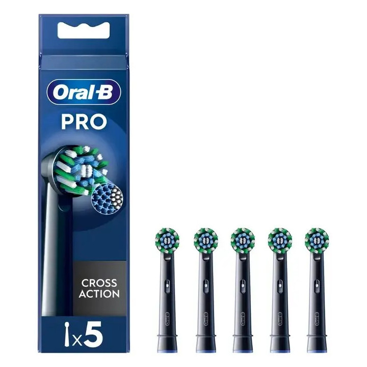 Oral-B Testine Di Ricambio Pro Cross Action Black 5 Pezzi