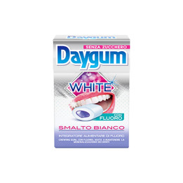 Daygum White Chewing Gum Senza Zucchero per Denti Bianchi, 20 Chewing Gum