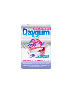 Daygum White Chewing Gum Senza Zucchero per Denti Bianchi, 20 Chewing Gum