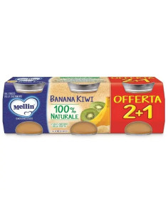 Mellin Omogeneizzato Banana/Kiwi 3x100g 4Mesi+