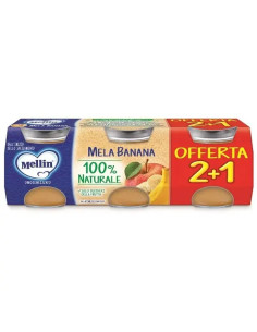 Mellin Omogeneizzato Mela/Banana 3x100g 4Mesi+