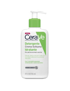 CeraVe Detergente Crema Schiuma Idratante Pelli Normali-Secche 236ml