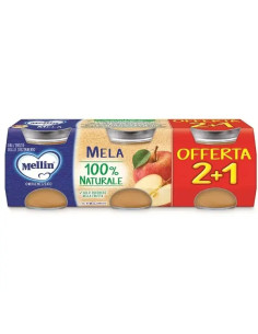 Mellin Omogeneizzato Alla Mela 3x100g 4Mesi+